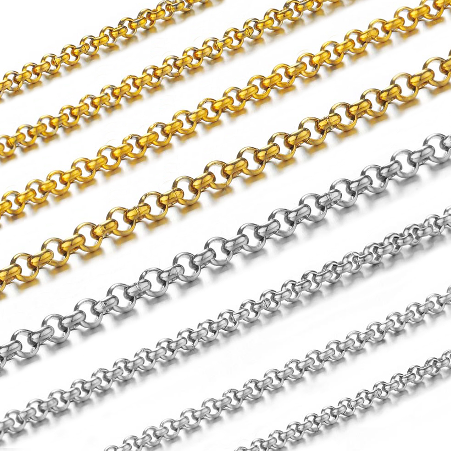 Body Jewelry Necklace - 1 meter 2-4 mm roestvrijstalen O-vormige